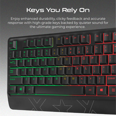 Vertux Orion Ergonomic Backlit Wired Gaming Keyboard (6959144048529)