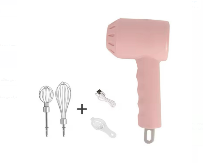 Portable Electric Food Mixer Wireless Hand Blender 3 Gear Speeds
