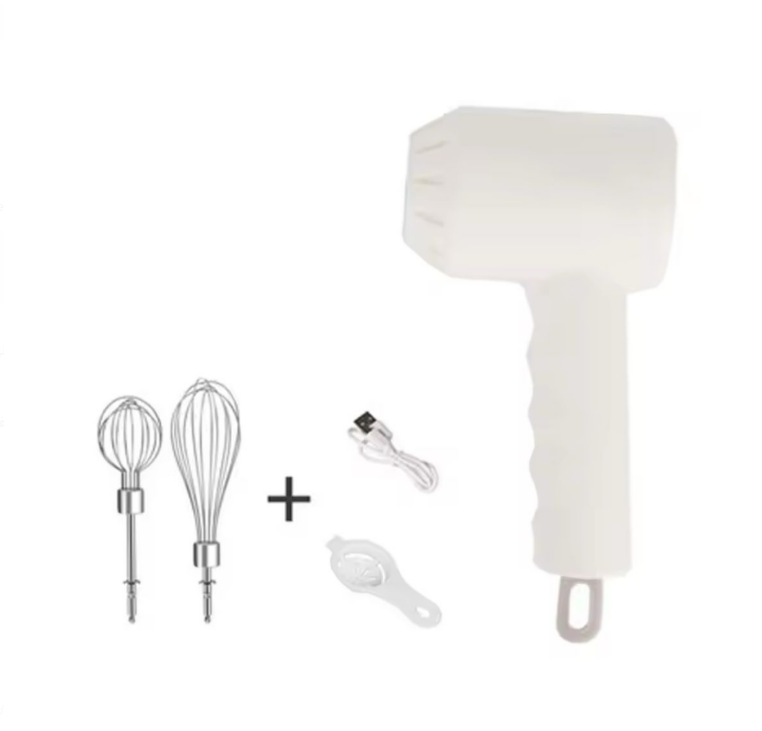 Portable Electric Food Mixer Wireless Hand Blender 3 Gear Speeds