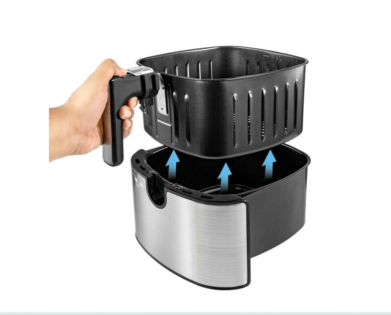 Black & Decker 6-in-1 Air Fryer, 5.7L, Digital Touch Control, Rapid Air Convection, 5.7L Basket, Adjustable Temp 80-200°C, Auto-Off, Cool-Touch Handle
