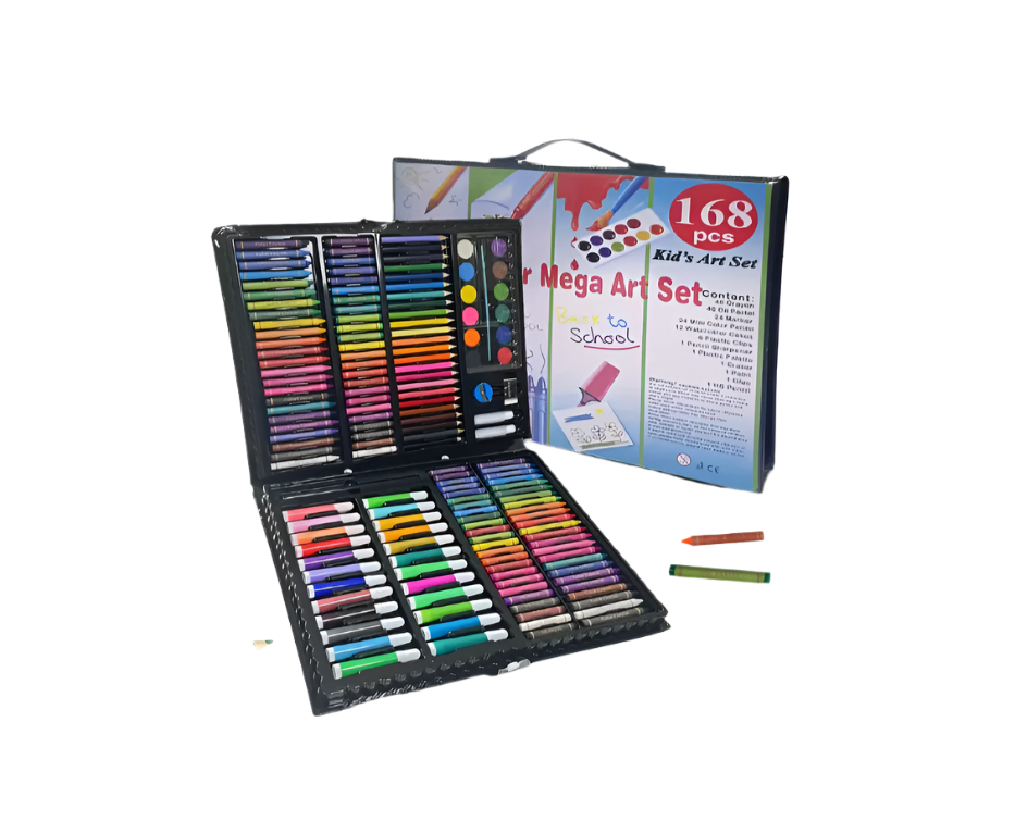 168-Piece Kids Art Set for Drawing, Painting, and Crafting