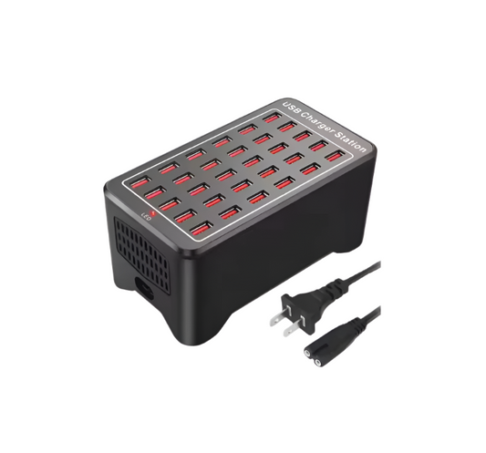 30-Port USB Charging Station with Fast Charging - 150W