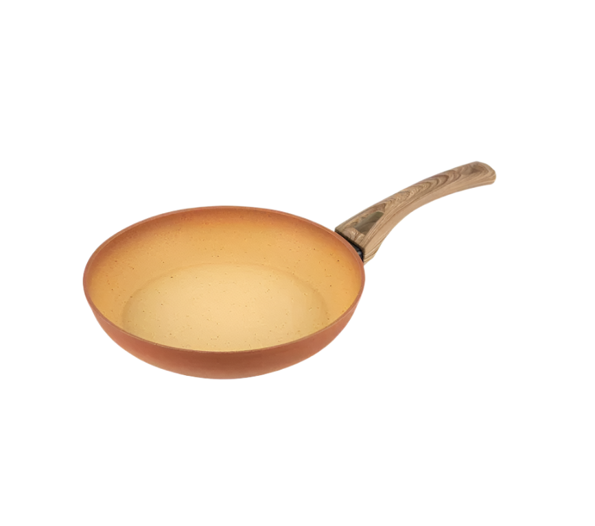 مقلاة مقاومة للخدش بمقبض سيليكون لمجموعة مقلاة الجرانيت