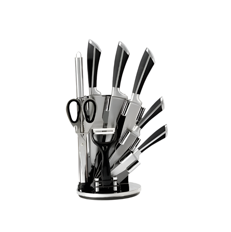 سكين تقطيع اللحوم 9 في 1 متعدد الأدوات مصنوع من الفولاذ المقاوم للصدأ عالي الكربون