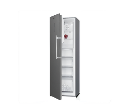 Wansa Upright Freezer, 11CFT, 307 Liters - Silver