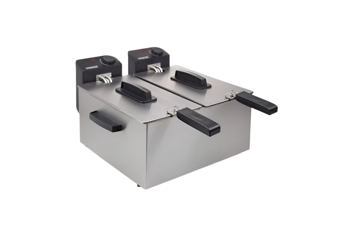 Princess Deep Fryer with Double Frying Pots, 2000 W, 6L - Silver