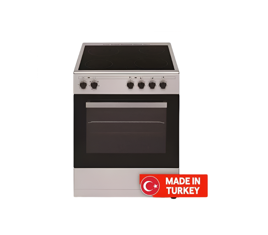 Wansa 4 Ceramic Burners Electric Cooker, 60x60cm - Stainless Steel