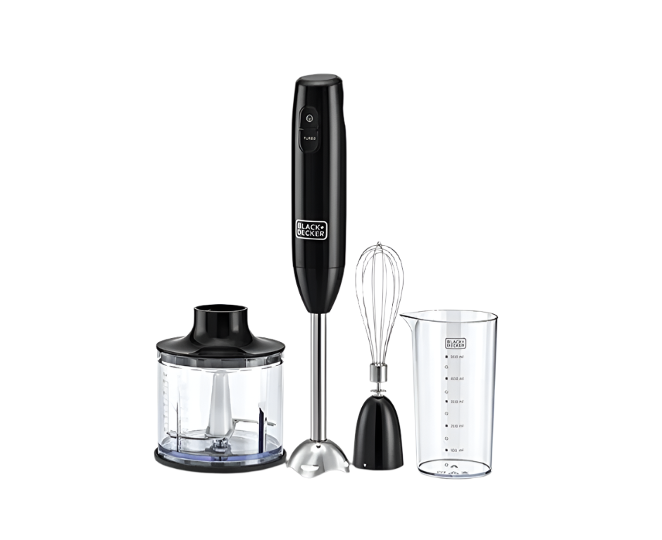 BLACK+DECKER 3 in 1 Hand Blender with Chopper 600W