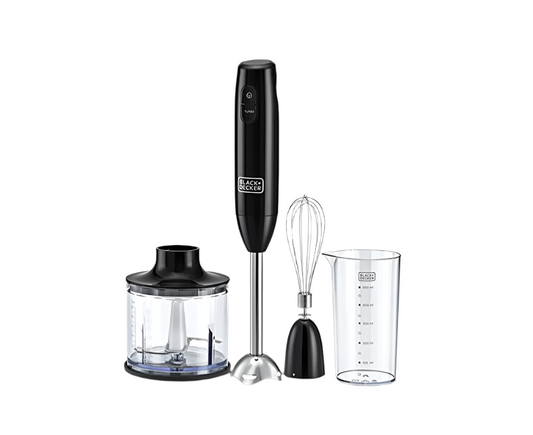 BLACK+DECKER 3 in 1 Hand Blender with Chopper 600W
