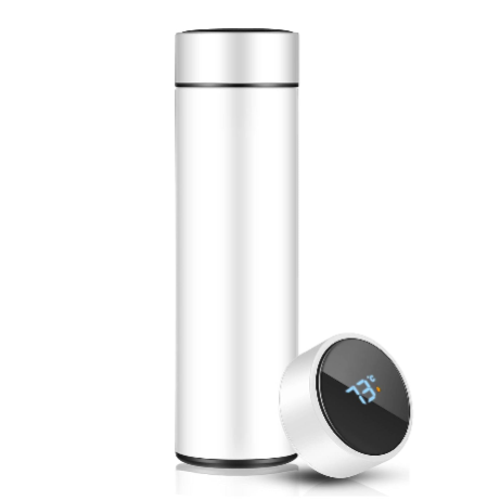 Smart LED Temperature Display Vacuum Flask 500ml with 304 Stainless Steel, Touch Screen, Anti-Skid Base & 12 Hour Hot & Cold Insulation