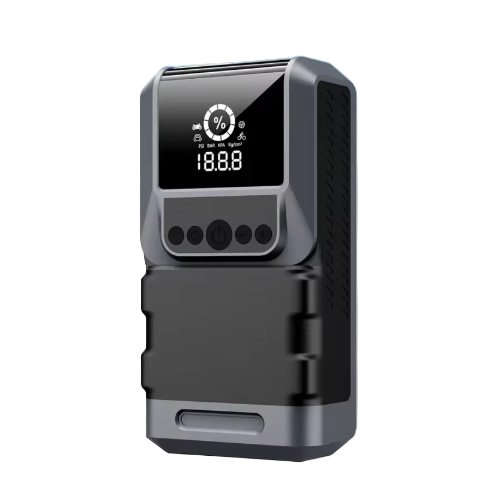 Portable 4-in-1 Car Jump Starter & Air Compressor with Emergency Flashlight & Power Bank - 150PSI Pressure