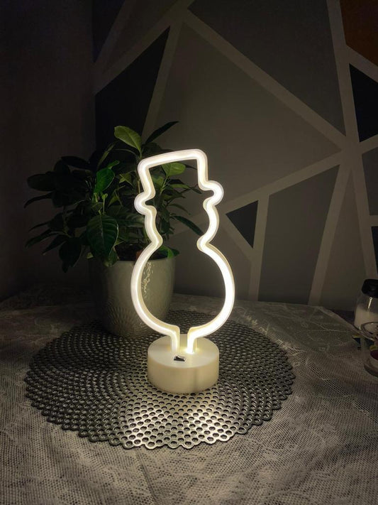 Cool LED Neon Sign Night Lamp Light for Home & Room Decor - Snowman