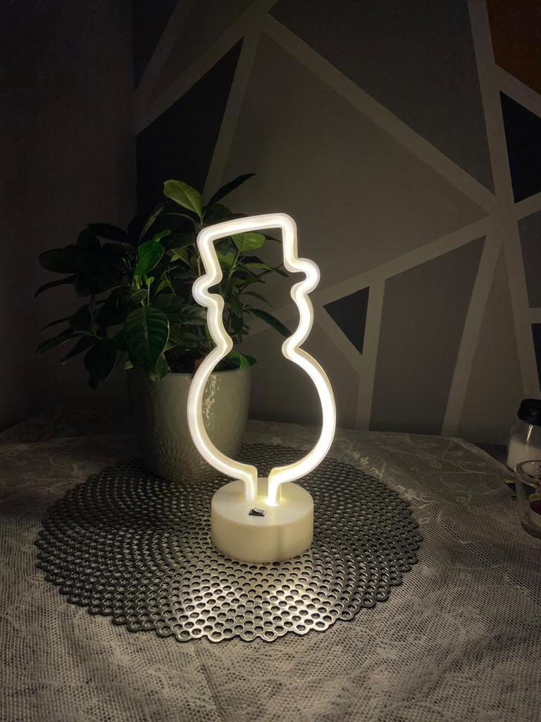 Cool LED Neon Sign Night Lamp Light for Home & Room Decor - Snowman