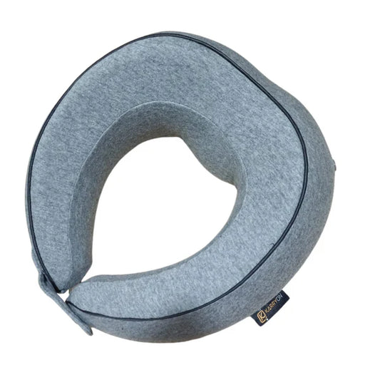 Pure Memory Foam Ergonomic Travel Neck Pillow - Light Grey