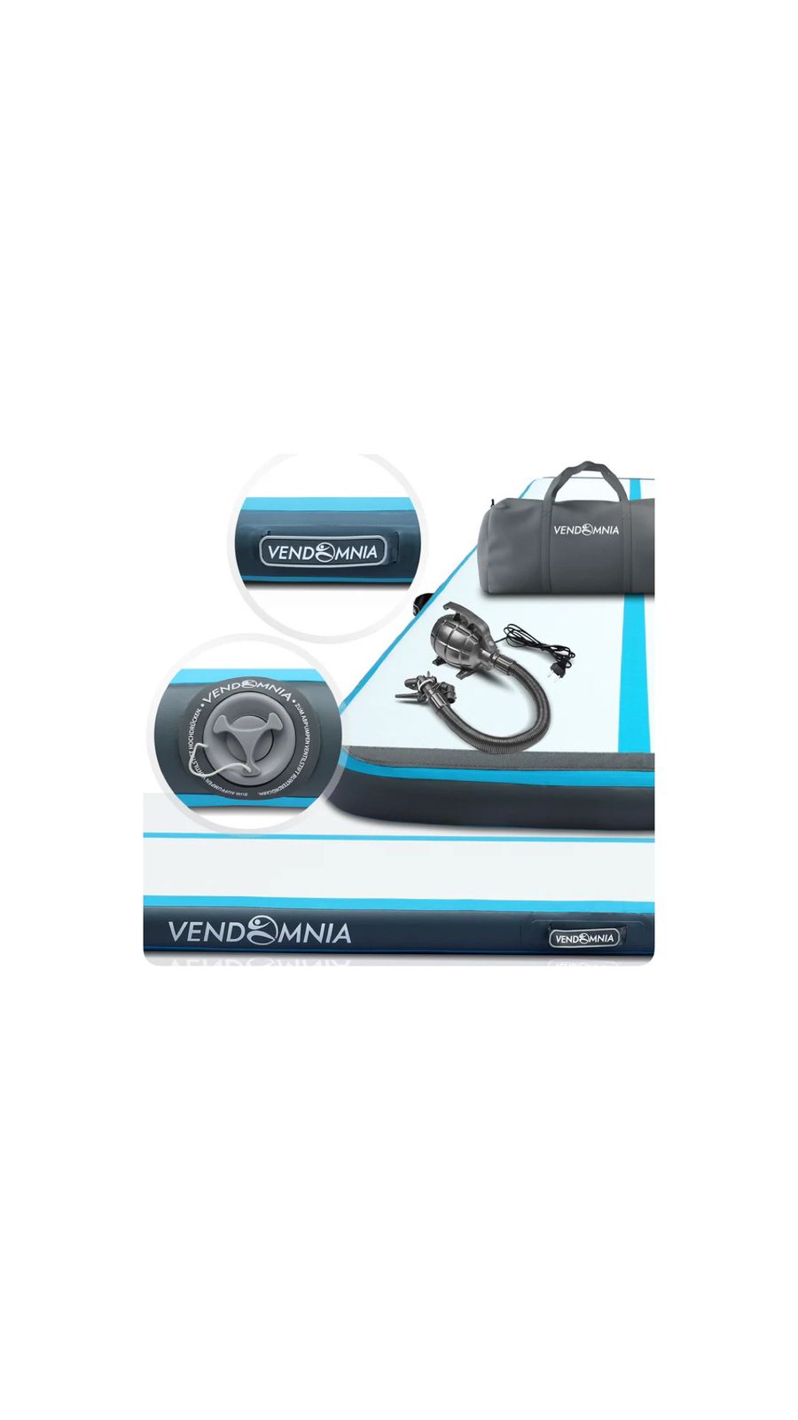 سجادة رياضية قابلة للنفخ 10 سم مع مضخة كهربائية