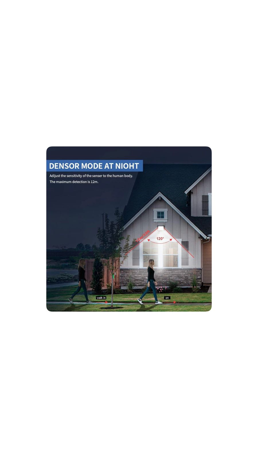 كشاف ليد مزود بكاشف حركة