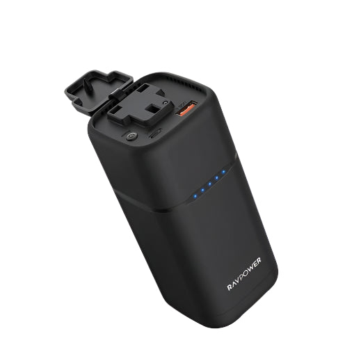 RAVPower 20000mAh 80W AC Portable Power Bank - Black