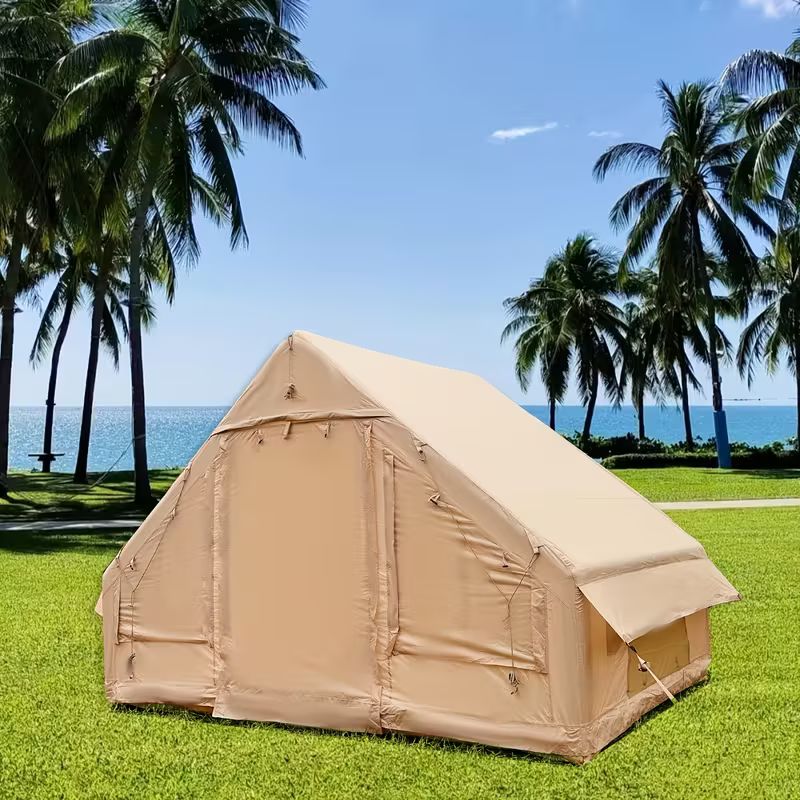 Inflatable Waterproof Outdoor Portable Camping Tent with Manual Air Pump - 4 x 3 x 2 Meters & 6-8 Persons Capacity