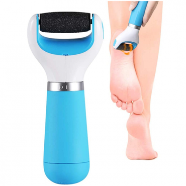 جهاز كهربائي لإزالة مسامير القدم مع بكرة دوارة 360 درجة، قابل لإعادة الشحن عبر USB ويعمل بالبطارية مع رأس قابل للغسل لإزالة تشققات الكعب والجلد القاسي والذرة