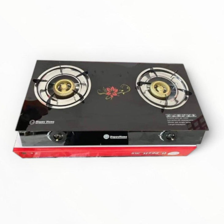 موقد غاز هابي هوم بسطح زجاجي