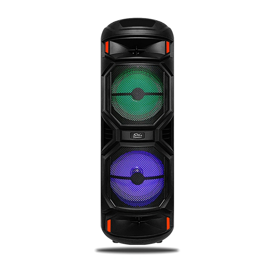 Portable Bluetooth Outdoor Speaker ZQS8221 with 8-Inch Subwoofer, 400W Peak Power, 4500mAh Battery and Multi-Input Wireless Connectivity