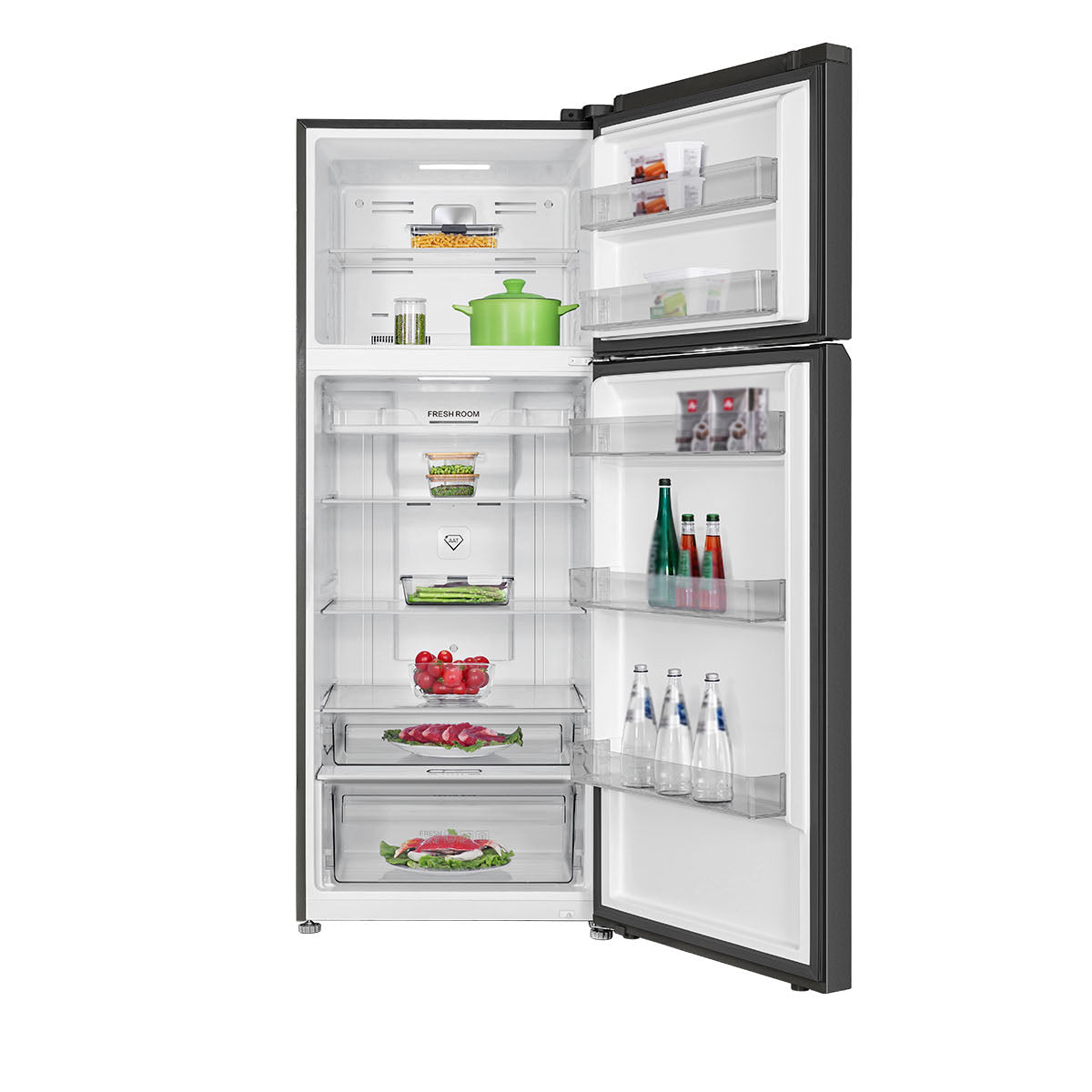 ثلاجة علوية، سعة 605 لتر، عاكس