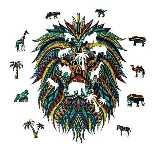 أحجية الأسد الغامض الخشبية A3