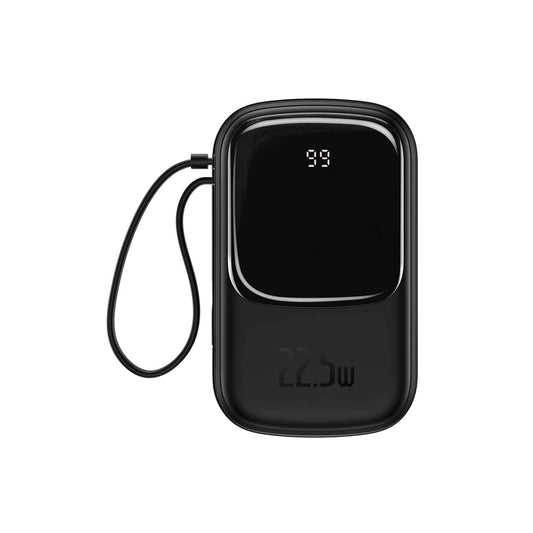 Baseus 10000mAh Power Bank Qpow with Digital Display, with Built-in Lightning cable