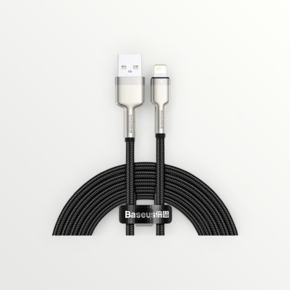 BASEUS DATA CABLE USB TO IP 2.4A 2M BLK