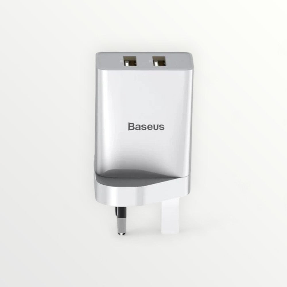 BASEUS SPEED MINI DUAL U CHARGER 10.5W?UK) WHITE