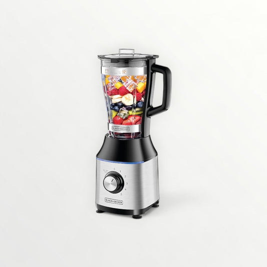 Black and Decker 700W High Speed Premium Blender with Glass Jar Black/Silver BX650G-B5