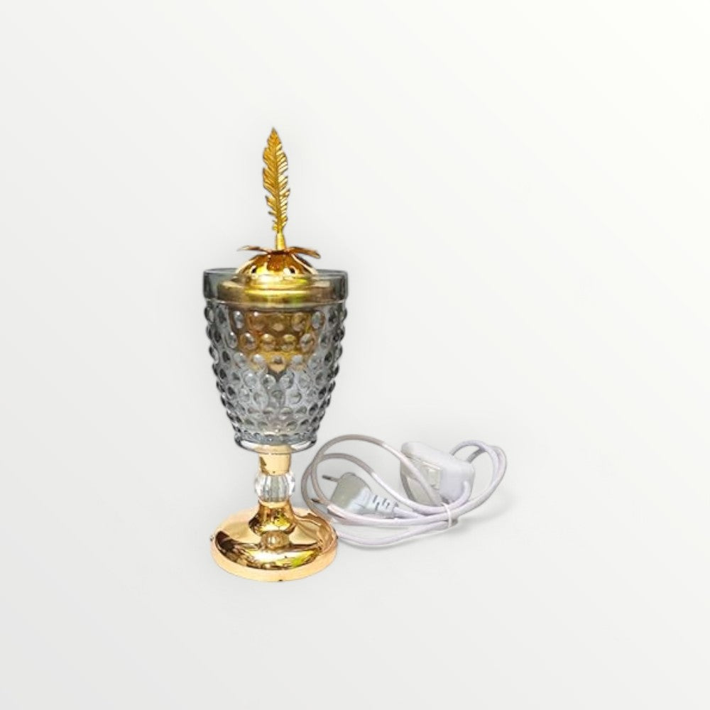 Bukhoor Incense Burner with Transparent Glass and Electric Charging