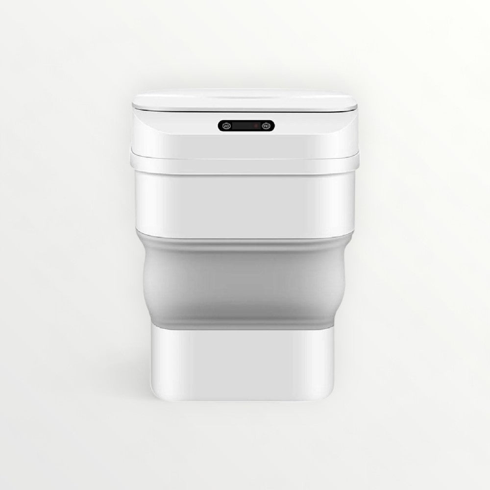 Smart Sensor Folding Trash Can with Inducting Opening and Moisture-Proof Design - 8L