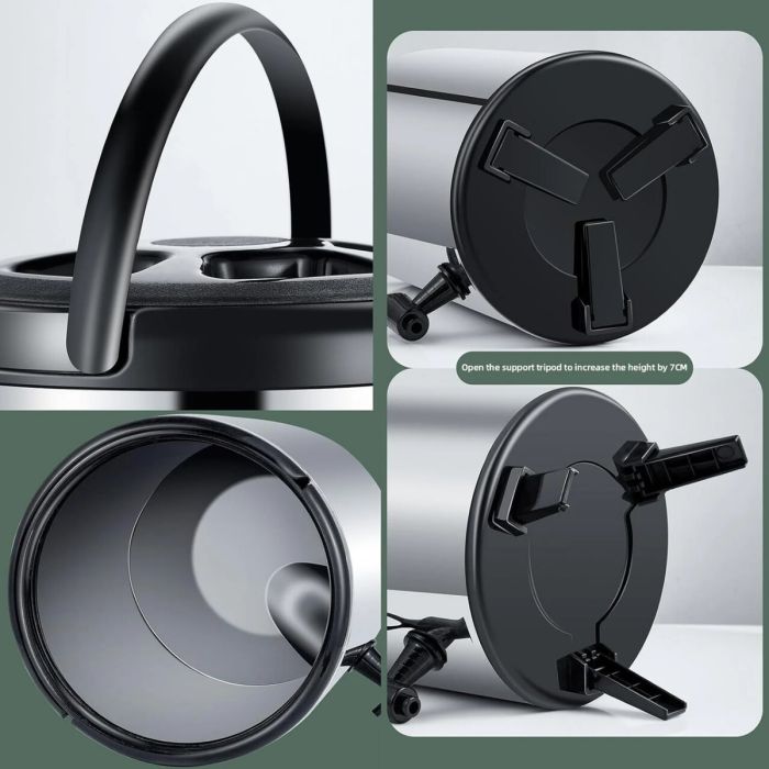 12L Triple-Layer Stainless Steel Beverage Dispenser with 304 Steel Liner, Foldable Tripod Stand, -30°C to 150°C Heat-Cold Resistance & Long-Hour Thermal Preservation for Tea, Coffee, Milk & Juice