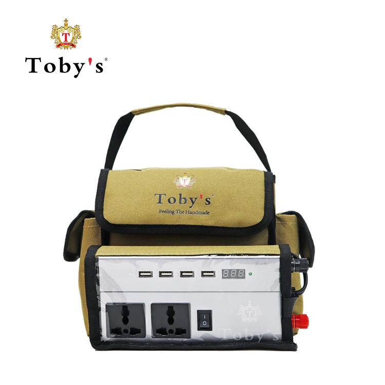 Tobys 24,000mAh Rechargeable Battery with Built-in Power Inverter + Jumper + Bag + Connection Cables BTY-24A