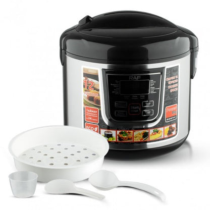 RAF, Pressure And Rice Cooker with Non-Stick Bowl 12 Programs 6L