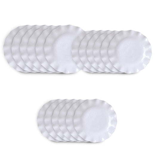 Opal Luxurious 12-Piece Glassware Dessert Plates Set