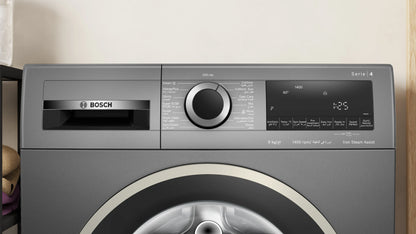 Series 4 Washing Machine, Front Loader 9 kg , Cast iron - Grey