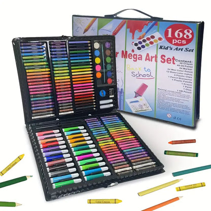 168-Piece Kids Art Set for Drawing, Painting, and Crafting