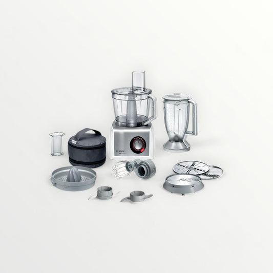 Bosch  Food processor MultiTalent 8 1200 W White, Brushed stainless steel