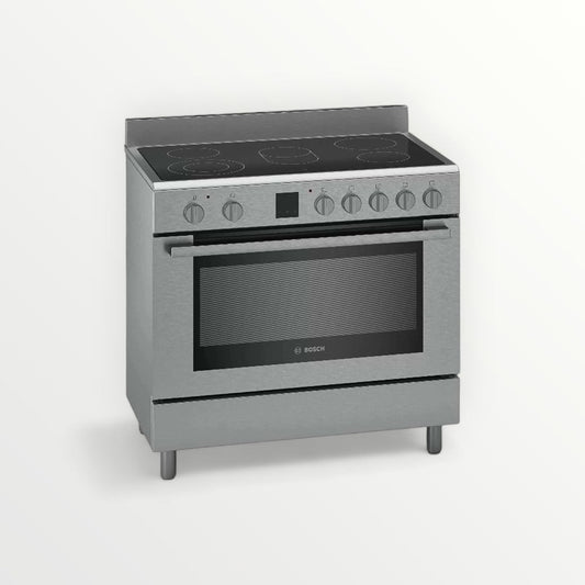 Bosch 4 Ceramic Burners Electric Cooker, 90x60cm, HKK99V850M - Stainless Steel