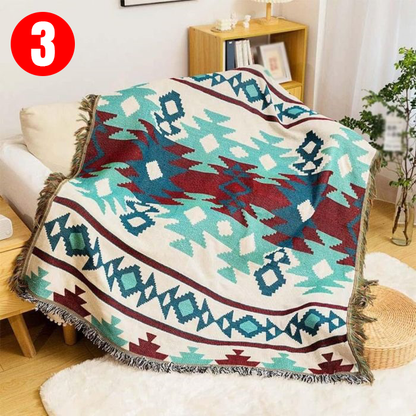 Bohemian Style Sofa Blanket 180x130 cm