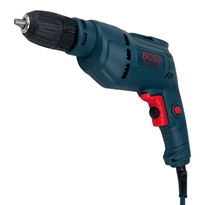 Boss Electric Drill 10mm with 400-600W Motor, 3200RPM Speed with Reversible Rotation