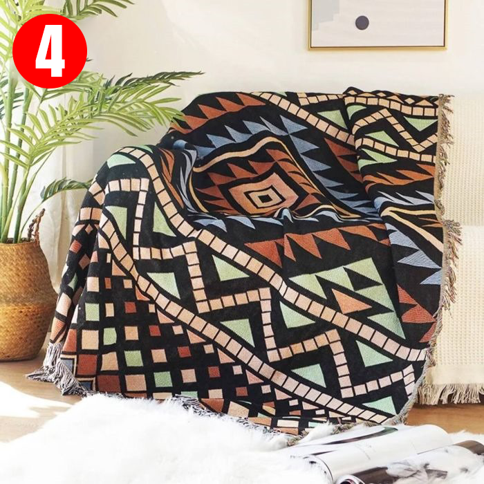 Bohemian Style Sofa Blanket 180x130 cm