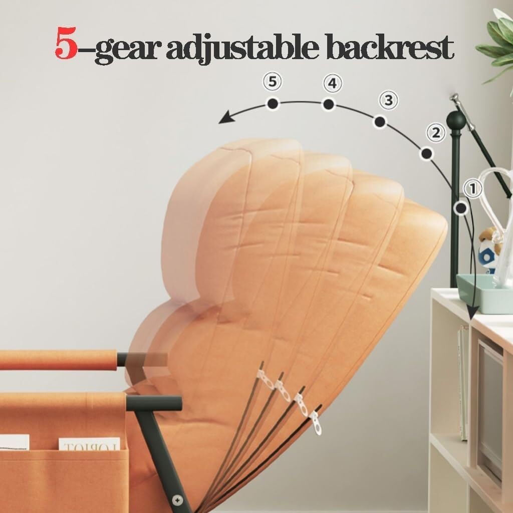 Rocking Chairs for Living Room, Bedroom, Modern Armchair with 5 Reclining Positions and Side Pocket