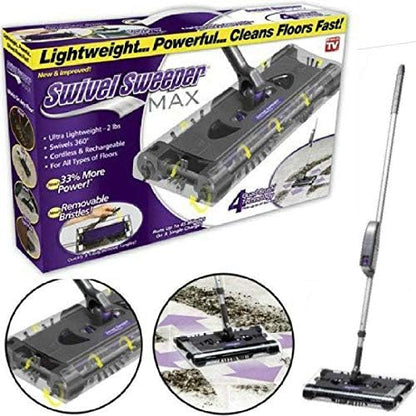 MAXXMEE-Wireless Swivel Sweeper G2 Cordless Broom with 360° Rotation