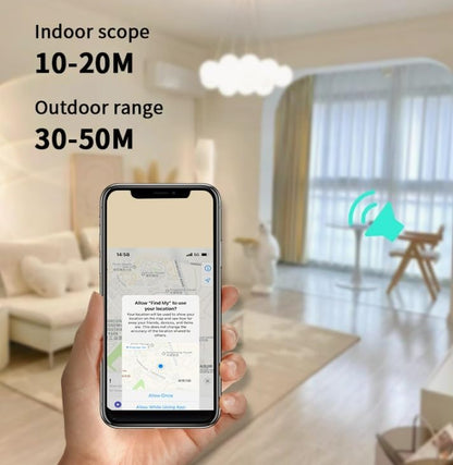 Smart Wireless Bluetooth Tracker with Apple Find My Support - Anti-Lost Key Finder, Pet & Elderly Locator with Fall Detection, Geo-Fencing, and 50m Range