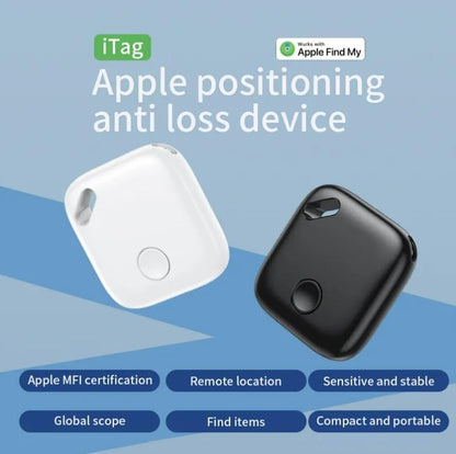 Smart Wireless Bluetooth Tracker with Apple Find My Support - Anti-Lost Key Finder, Pet & Elderly Locator with Fall Detection, Geo-Fencing, and 50m Range