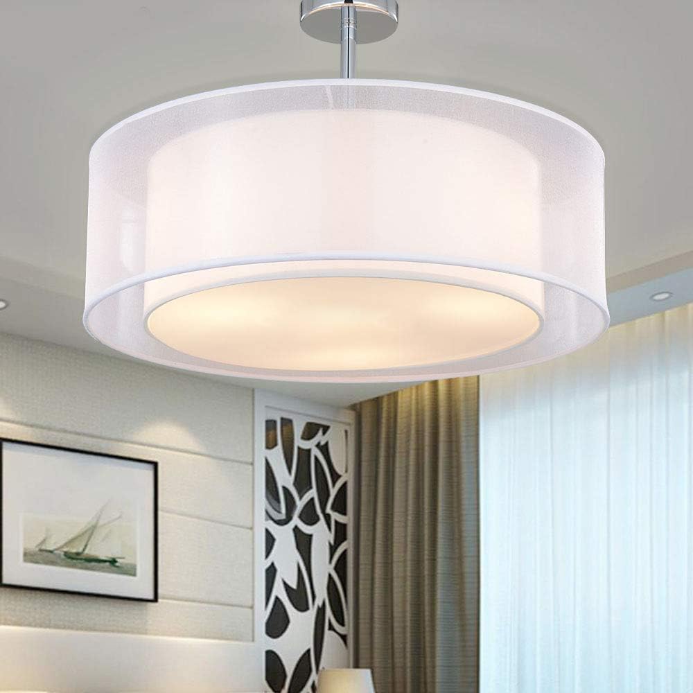 SPARKSOR Ceiling Light - Modern Fabric Pendant Light Shade