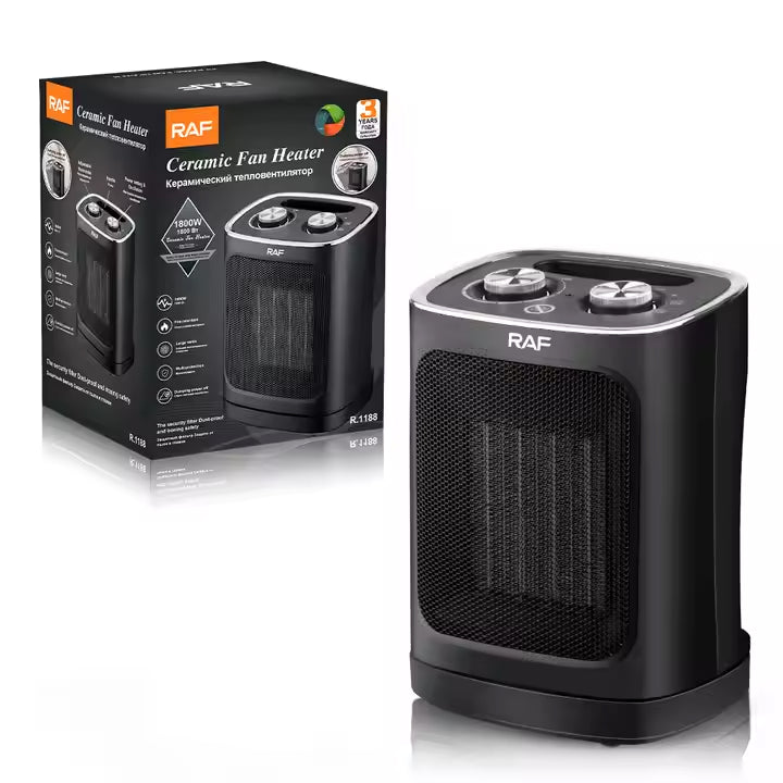 RAF Elegant 1500W Portable Electric Ceramic Heater with Adjustable Thermostat